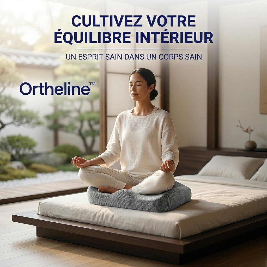 ORTHELINE™ – Coussin Orthopédique pour Coccyx et Dos